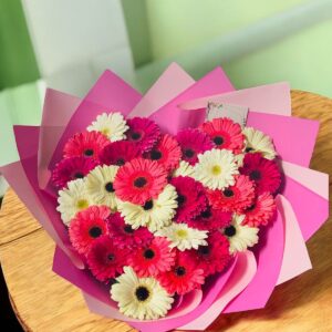 Gerberas en forma de corazon